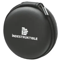 Ind Aux Earphone With Mic In Round Pu Case