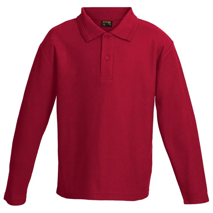 175G Pique Knit Long Sleeve Golfer Kiddies