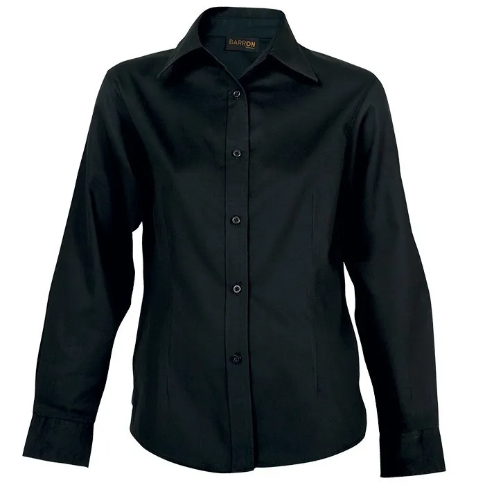 Brushed Twill Blouse Long Sleeve Ladies