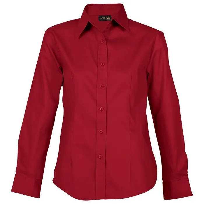 Brushed Twill Blouse Long Sleeve Ladies