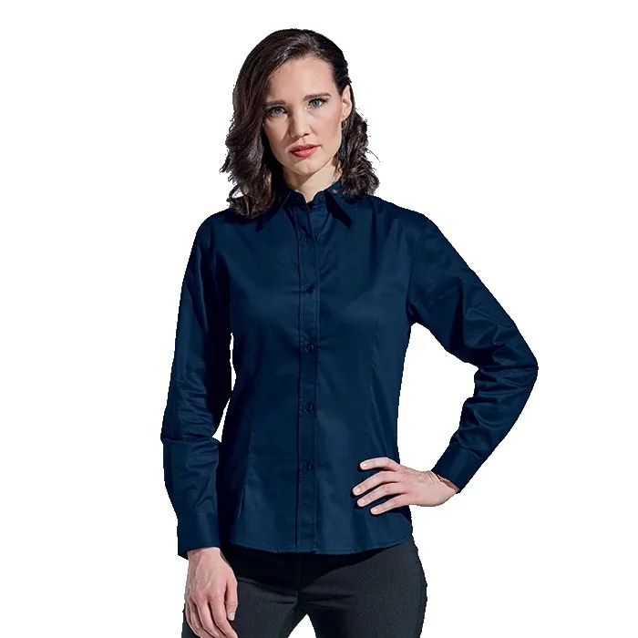 Brushed Twill Blouse Long Sleeve Ladies