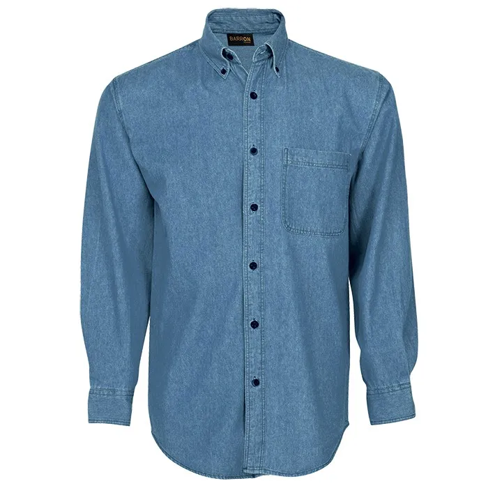 Denim Shirt Long Sleeve Mens