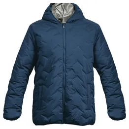 Mock Quilt Hooded Puffer Mens