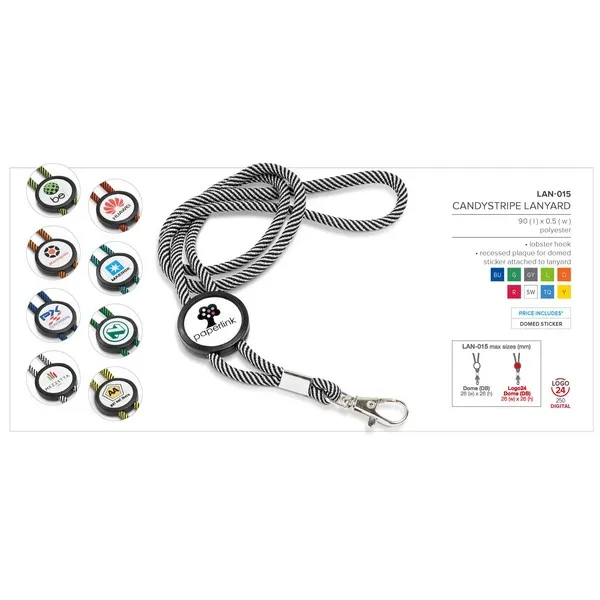 Altitude Candystripe Dome Lanyard Creative Brands