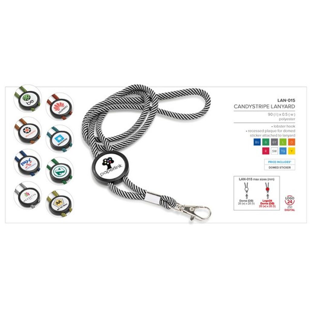 Altitude Candystripe Dome Lanyard Creative Brands Altitude Candystripe Dome Lanyard Creative Brands