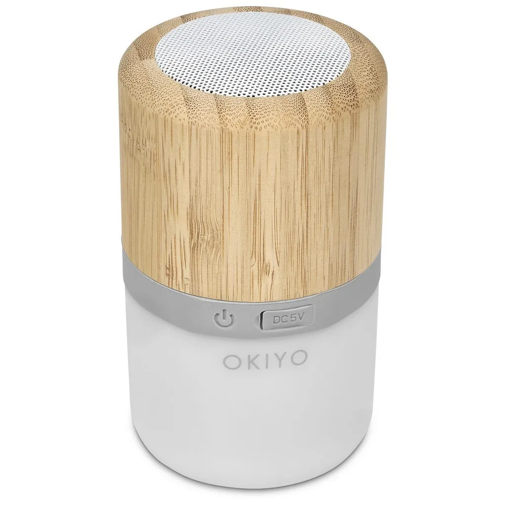 Okiyo Heiwa Bamboo Bluetooth Speaker And Light