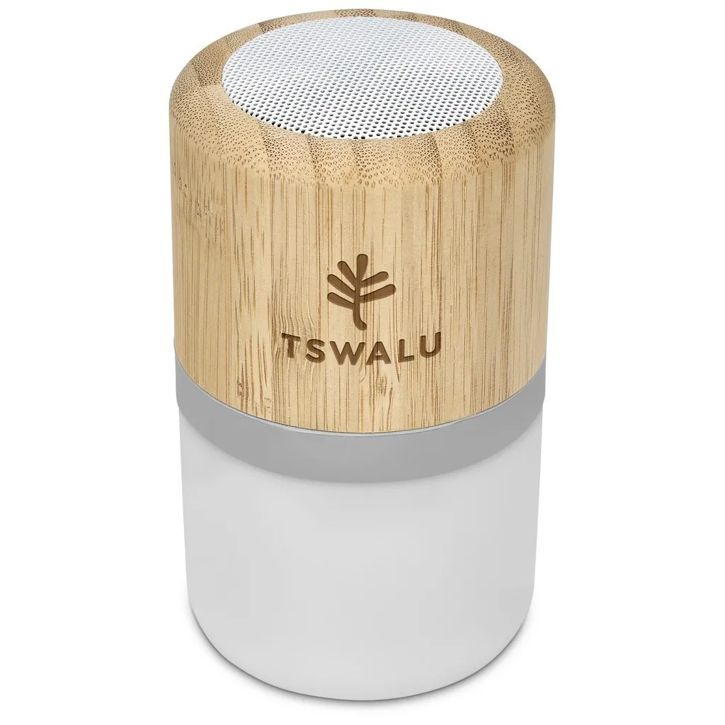 Okiyo Heiwa Bamboo Bluetooth Speaker And Light