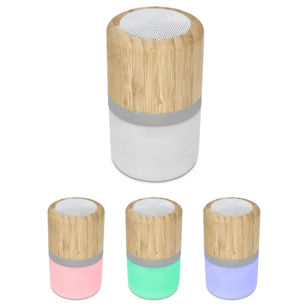 Okiyo Heiwa Bamboo Bluetooth Speaker And Light