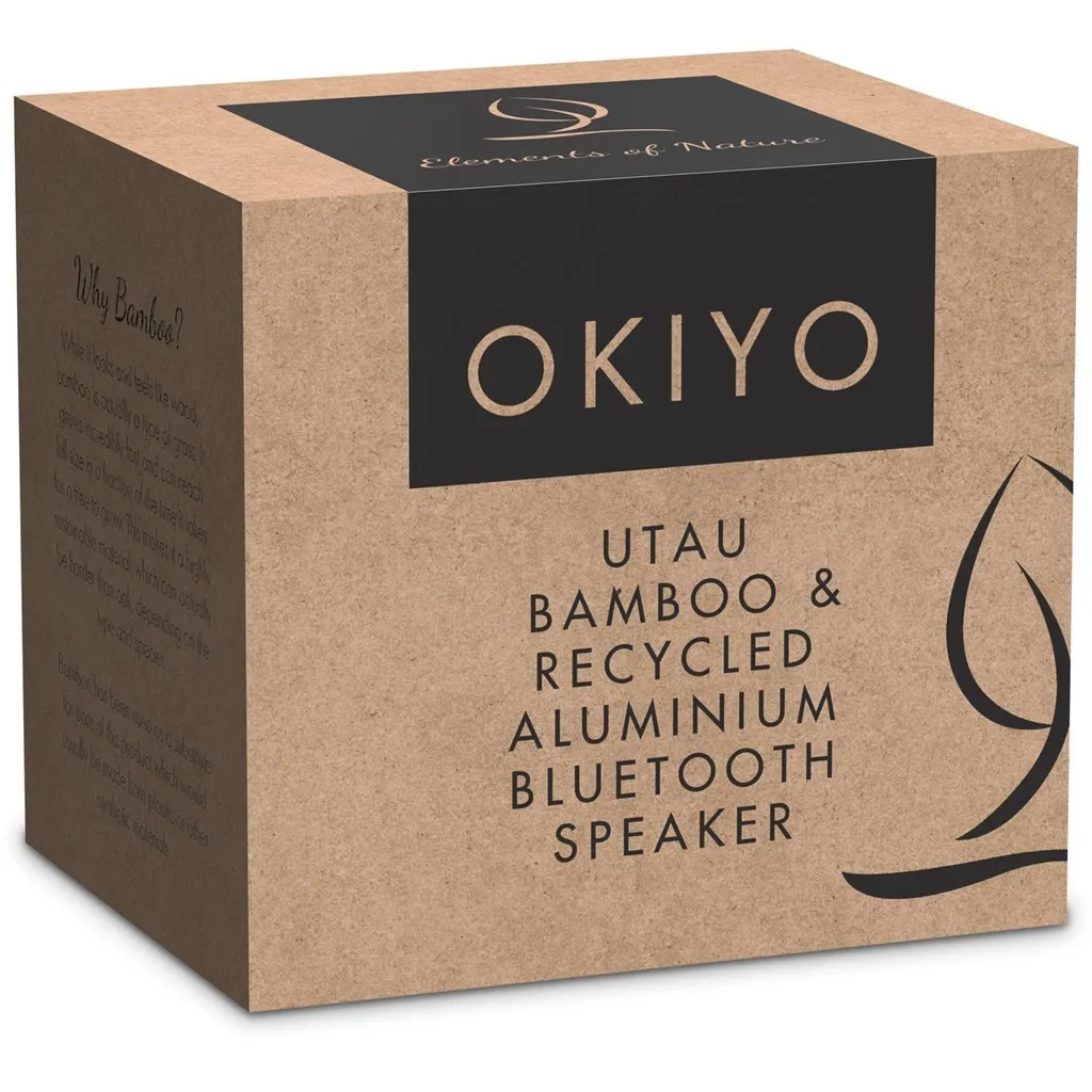 Okiyo Utau Bamboo And Aluminium Bluetooth Speaker