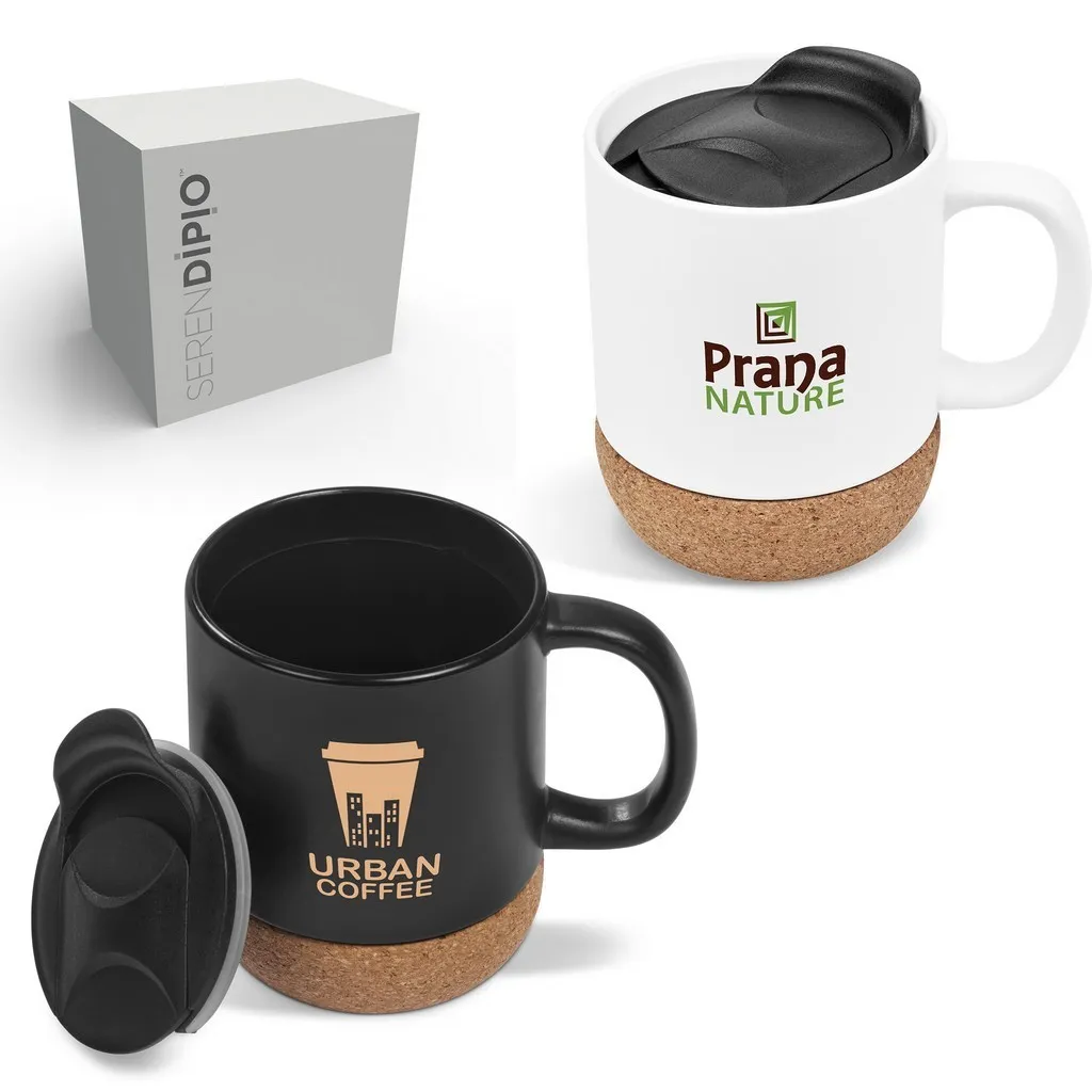 Serendipio Sienna Cork And Ceramic Mug 340ml