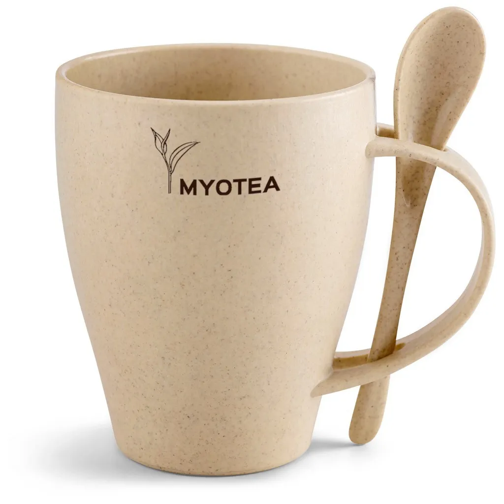Okiyo Kawai Wheat Straw Mug And Spoon 350ml