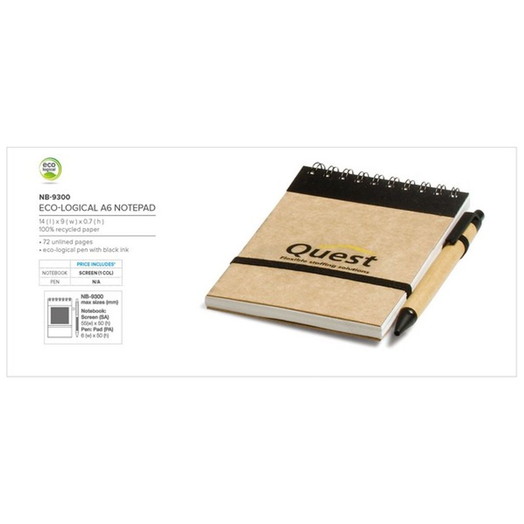 Eco Logical A6 Notepad