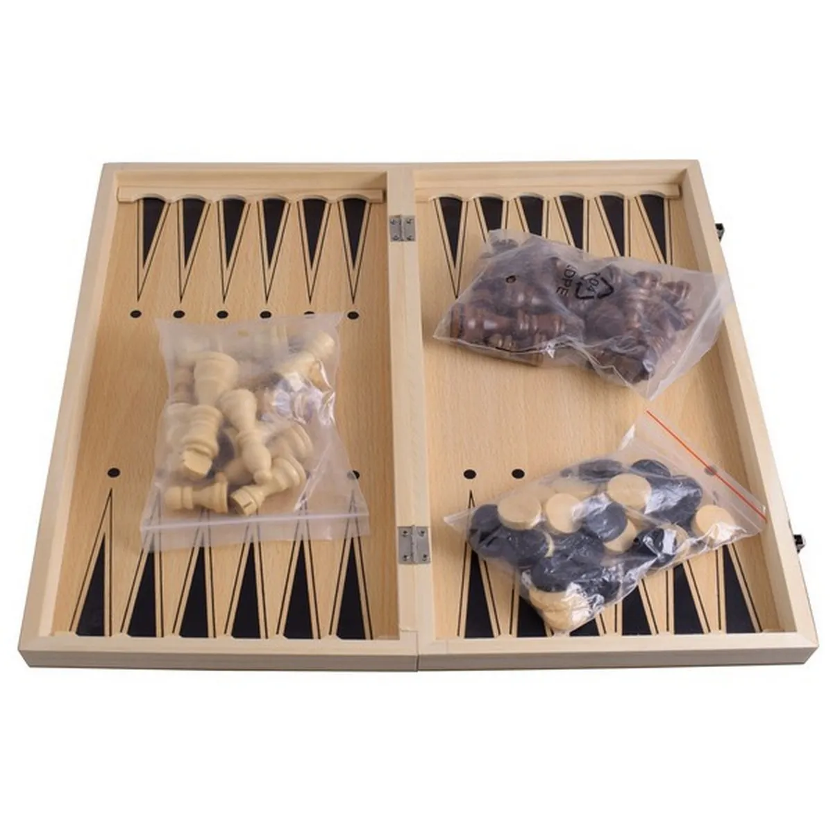 39cm Chess And Backgammon And Checkers Set