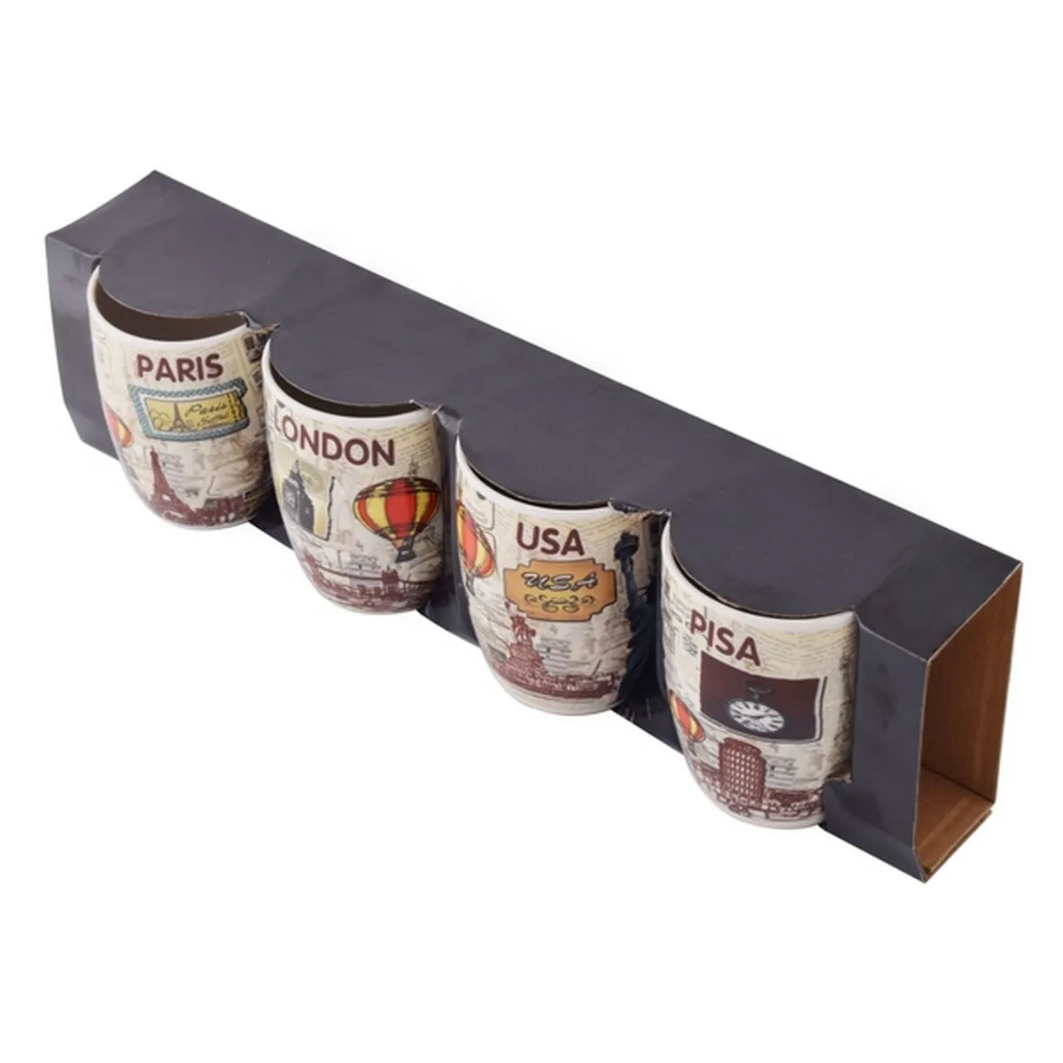 Java Jetsetter 4 Piece Mug Set | Creative Brands