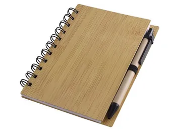 Wood Mid Size Notebook And Pen