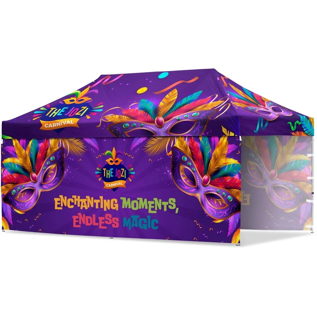 Coated Subli Gazebo 6 x 3m 2 LS F Walls