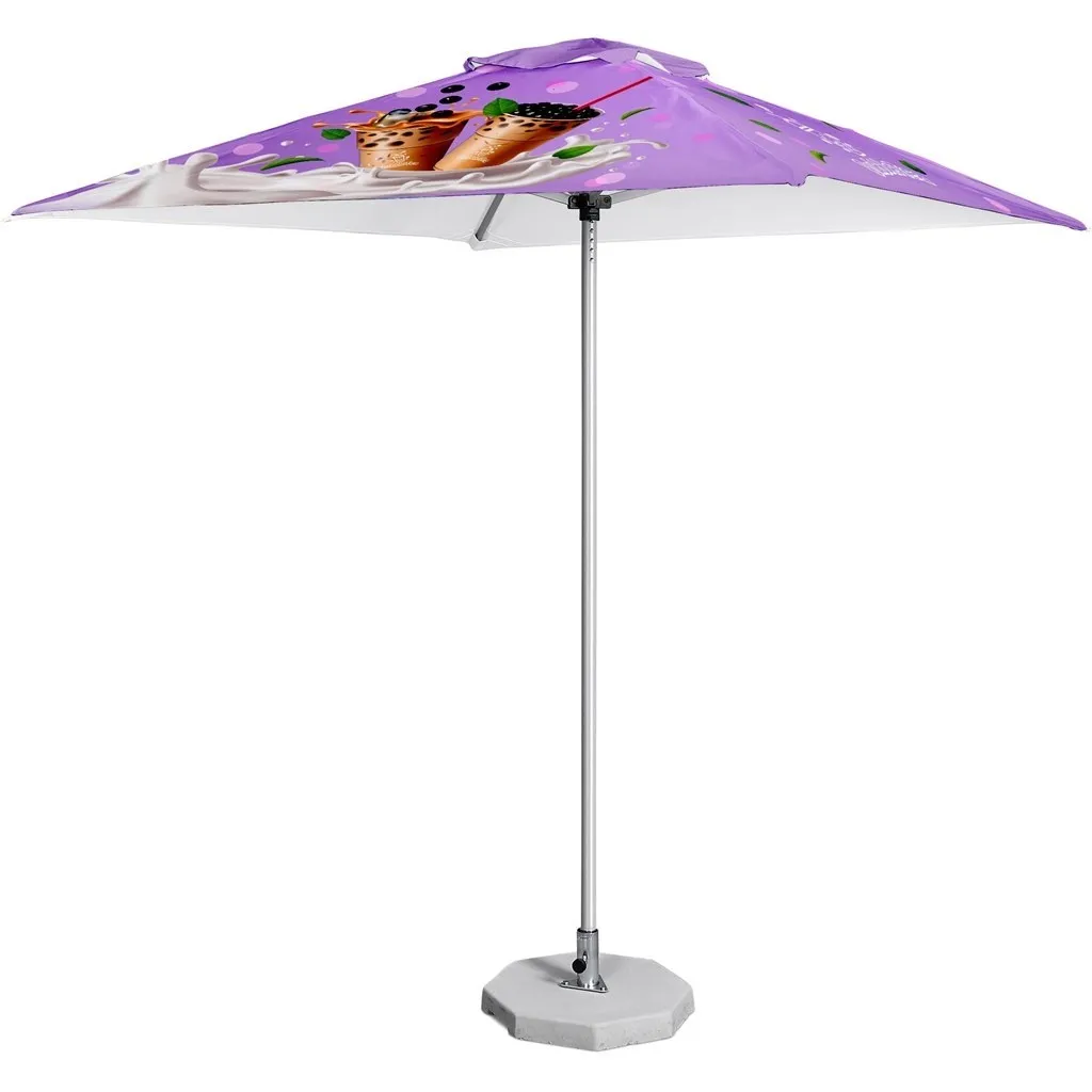 Sublimated Parasol Single Round Pole 2 x 2m