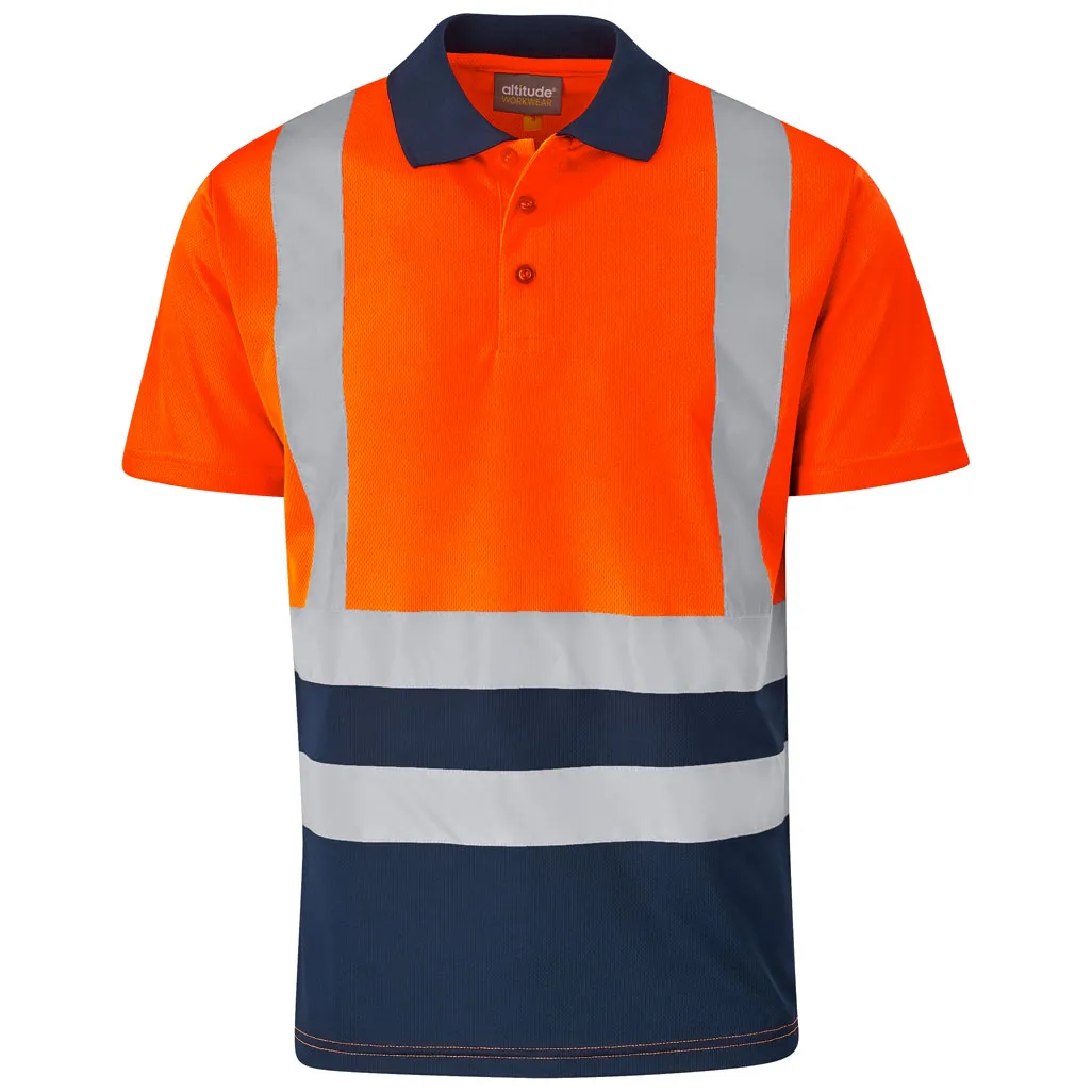 Surveyor Two Tone Hi Viz Reflective Golf Shirt Creative Brands