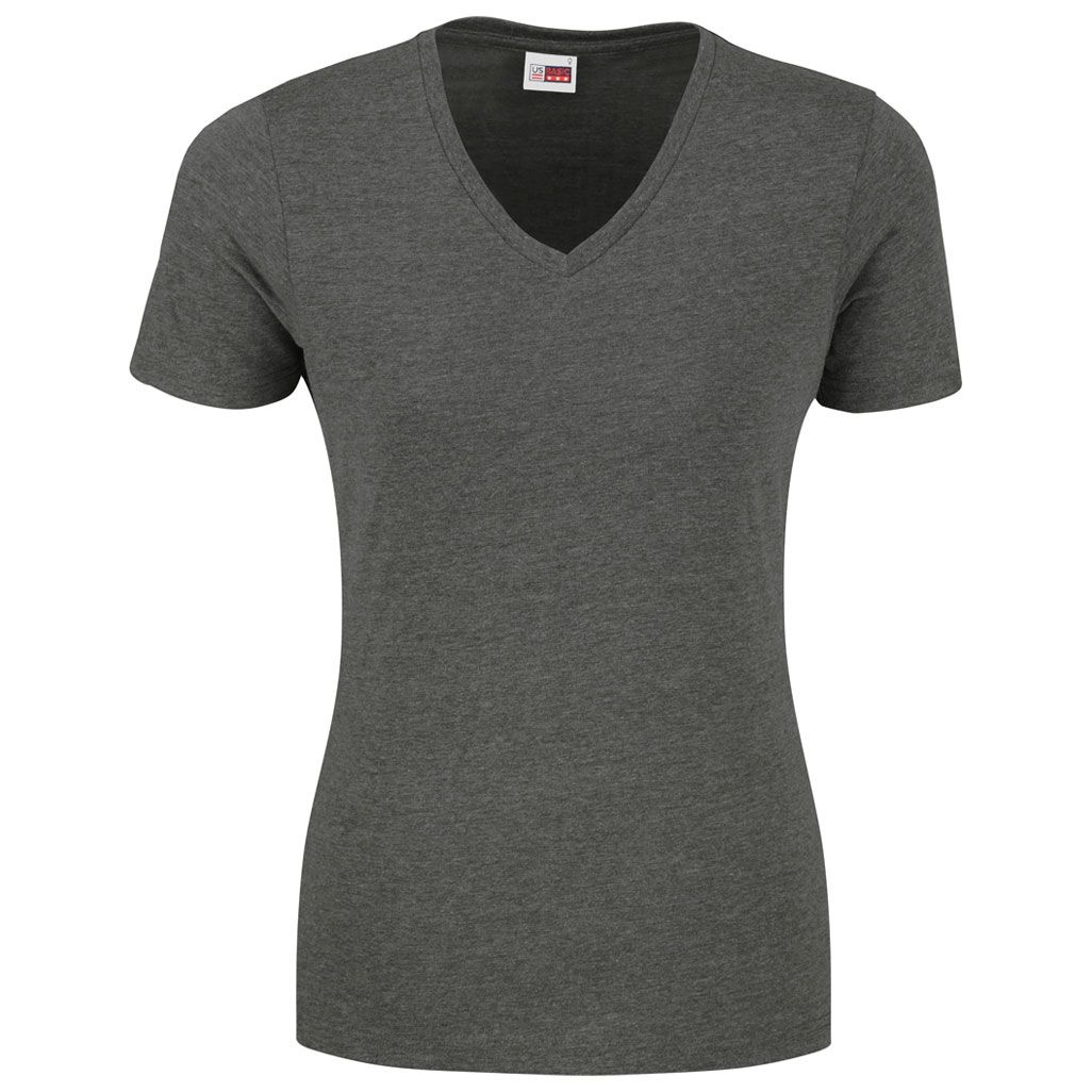 Ladies Michigan Melange V Neck T Shirt