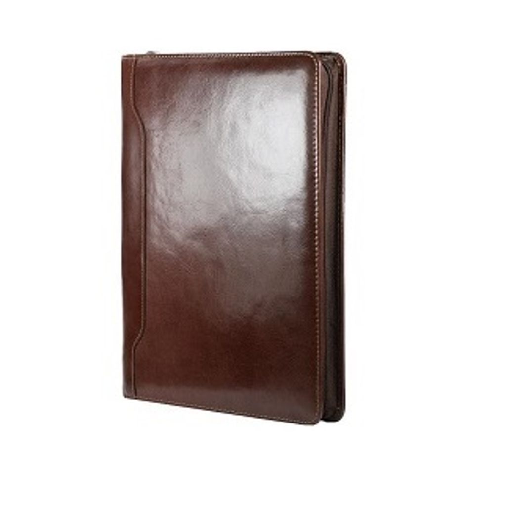 A4 Adpel Italian Leather Zip Folder