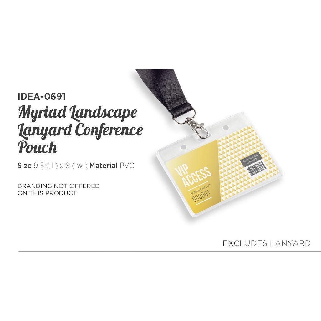 Myriad Lanyard Landscape Conference Pouch