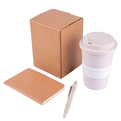 Korgan Eco Set Of Mug Fsc Notebook And Pen