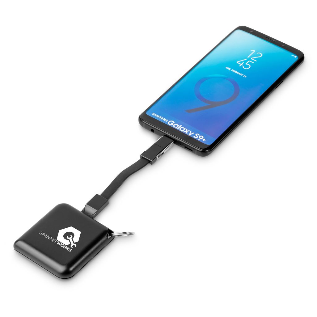 Emergency Power Bank And Charging Cable Keyholder
